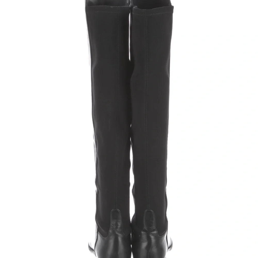 7.5 Stuart Weitzman Leather Knee-High Riding Boots - Picture 4 of 7